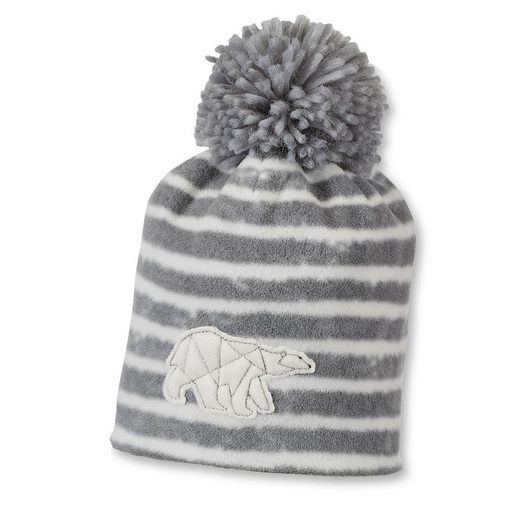 STERNTALER® Ohrenmütze Wintermütze Bommelmütze mit Eisbär-Applikation gestreift mehr Sonderangebote