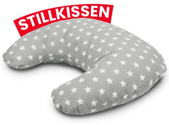 AMILIAN Stillkissen Lagerungskissen - Seitenschläferkissen - Stillkissen klein Schwangerschaftskissen zum Schlafen, pregnancy pillow mit Füllung inkl. Bezug mit Stickerei (60x42 cm), für Mütter und Babys mehr Vatertagsangebot