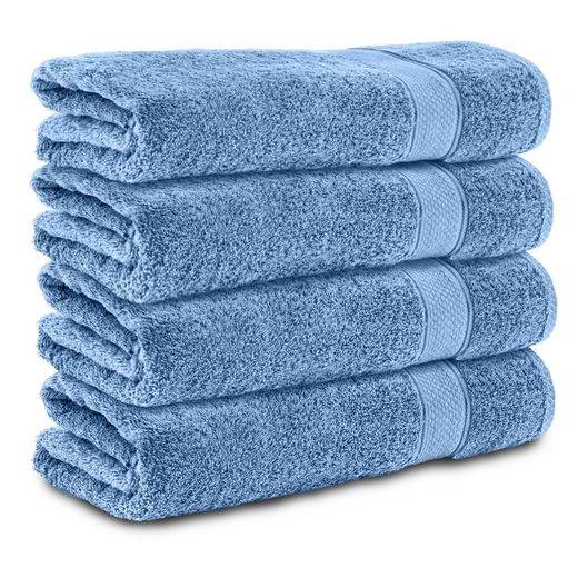KOMFORTEC Badetücher 100% Baumwolle, 470 g/m² Frottee (4-St), Handtücher 70x140 cm Set, Weich mehr Exklusivangebot