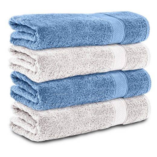 KOMFORTEC Badetücher 100% Baumwolle, 470 g/m² Frottee (4-St), Handtücher 70x140 cm Set, Weich mehr Preisnachlass