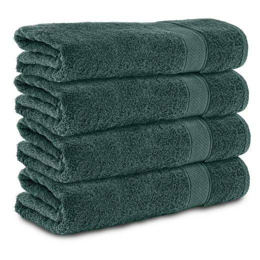 KOMFORTEC Badetücher 100% Baumwolle, 470 g/m² Frottee (4-St), Handtücher 70x140 cm Set, Weich mehr Black Friday