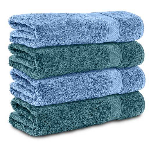 KOMFORTEC Badetücher 100% Baumwolle, 470 g/m² Frottee (4-St), Handtücher 70x140 cm Set, Weich mehr Cyber Monday