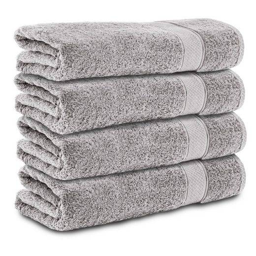 KOMFORTEC Badetücher 100% Baumwolle, 470 g/m² Frottee (4-St), Handtücher 70x140 cm Set, Weich mehr Muttertagsangebot