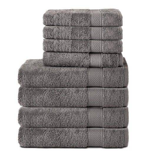KOMFORTEC Handtuch Set 100% Baumwolle, 4 Badetücher 70x140 und 4 Handtücher 50x100 cm Frottee (Packung, 8-St), Badehandtuch & XXL Saunatuch, Weich, Towel, Groß mehr Saisonale Angebote