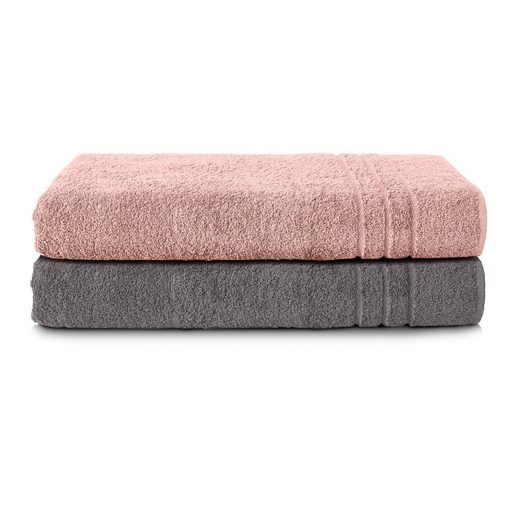 KOMFORTEC Saunatuch 80x200 cm Saunatücher Set aus 100% Baumwolle Frottee (2-St), XXL, Weich, Groß, Schnelltrocknend mehr Cyber Monday