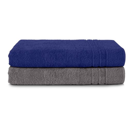 KOMFORTEC Saunatuch 80x200 cm Saunatücher Set aus 100% Baumwolle Frottee (2-St), XXL, Weich, Groß, Schnelltrocknend mehr Osterangebot