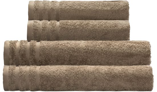 KLEINE WOLKE Handtuch Set Royal Frottier (Set, 4-St), Uni Farben, Handtücher, Duschtücher, Bordüre, weich mehr Neueste Stile