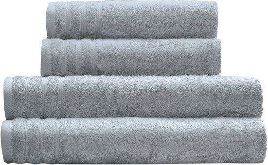 KLEINE WOLKE Handtuch Set Royal Frottier (Set, 4-St), Uni Farben, Handtücher, Duschtücher, Bordüre, weich mehr Neueste Stile