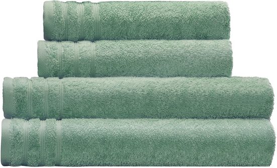 KLEINE WOLKE Handtuch Set Royal Frottier (Set, 4-St), Uni Farben, Handtücher, Duschtücher, Bordüre, weich mehr Letzte 2 Tage
