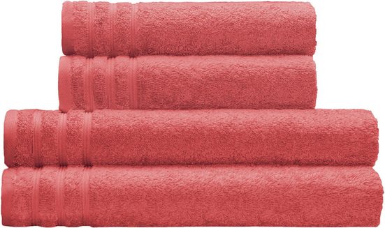 KLEINE WOLKE Handtuch Set Royal Frottier (Set, 4-St), Uni Farben, Handtücher, Duschtücher, Bordüre, weich mehr Letzte 2 Tage