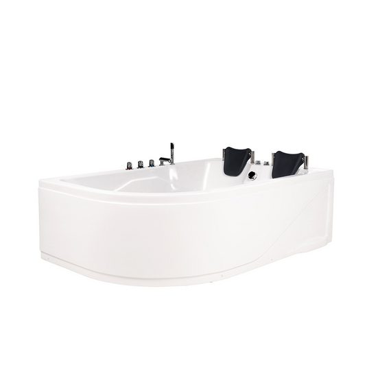 HOME DELUXE Whirlpool-Badewanne Indoor Whirlpool BLUE OCEAN - XL 180 x 120 cm Links Eckwanne, 2 Personen mehr Auslauf