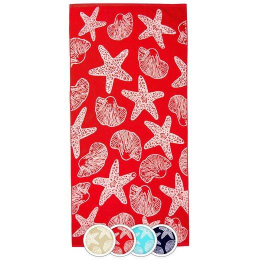 ZOLLNER Strandtuch Frottee (1-St), 90 x 180 cm, 100% Baumwolle, mit Meerestier-Design mehr Kauf eins, bekomm eins gratis