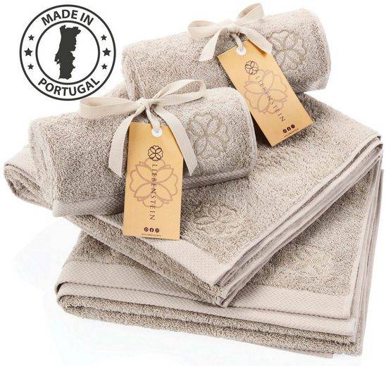 LIEBENSTEIN Handtuch Set Samtweiche Handtücher aus 100% Baumwolle (4-St), beige Frottiertücher, 2x 50x100 cm & 2x 70x140 cm mehr zollfrei