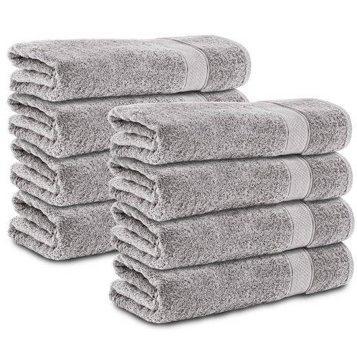 KOMFORTEC Badetücher 100% Baumwolle, 470 g/m² Frottee (8-St), Handtücher 70x140 cm Set, Weich mehr Black Friday