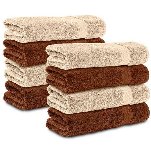 KOMFORTEC Badetücher 100% Baumwolle, 470 g/m² Frottee (8-St), Handtücher 70x140 cm Set, Weich mehr Valentinstagsangebot