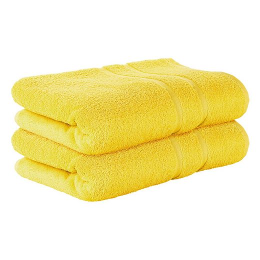 STICKANDSHINE Badetuch 2er Set Premium Frottee Badetuch 100x150 cm in 500g/m² aus 100% Baumwolle (2 Stück Pack) Badetücher 100 x 150 100% Baumwolle 500GSM Frottee mehr Zeitlich begrenztes Angebot