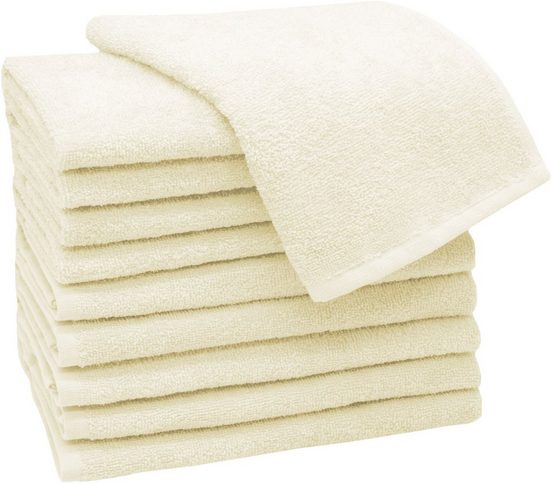 ZOLLNER Gästehandtücher Walkfrottier (10-St), 30 x 50 cm, 100% Baumwolle, vom Hotelwäschespezialisten mehr Kostenloser Versand international