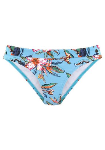 LASCANA Bikini-Hose Malia mit Umschlagbund mit tropischem Print mehr Kostenloser Versand international