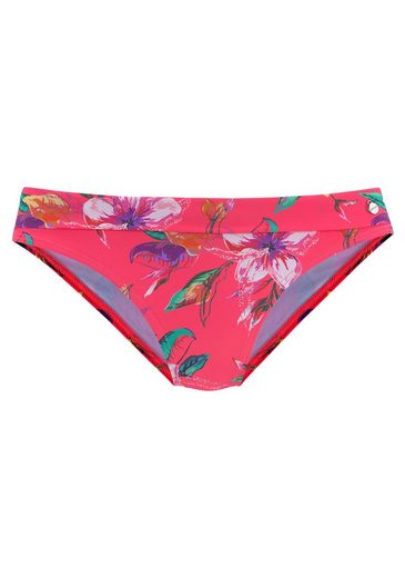 LASCANA Bikini-Hose Malia mit Umschlagbund mit tropischem Print mehr Kostenloser Versand international