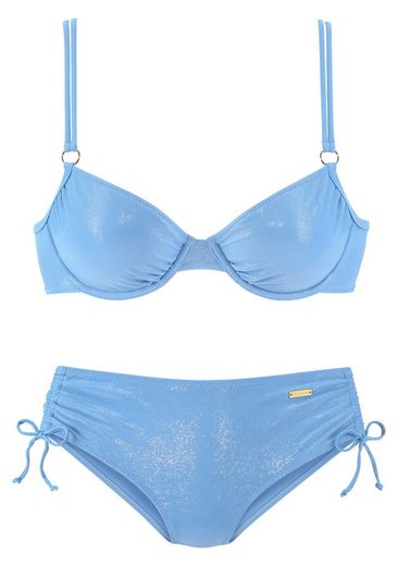 LASCANA Bügel-Bikini mit goldfarbener Glanzbeschichtung mehr Online Shopping