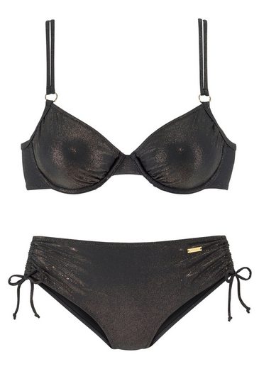 LASCANA Bügel-Bikini mit goldfarbener Glanzbeschichtung mehr Online Shopping