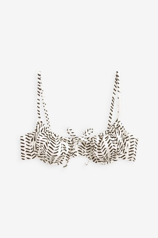 NEXT Bügel-Bikini-Top Unwattiertes, gerafftes Bikinioberteil mit Bügel 1-St mehr Tiefpreis