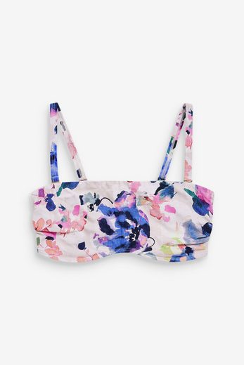 NEXT Bandeau-Bikini-Top Unwattierter, trägerloser Minimizer-Bikini, DD+ 1-St mehr Nur noch ein Tag übrig