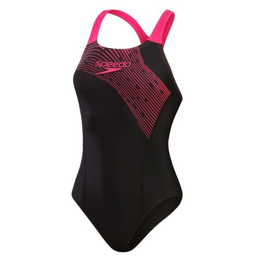 SPEEDO Badeanzug Medley Logo für Damen einteiler schnelltrocknend und chlorbeständig mehr zollfrei