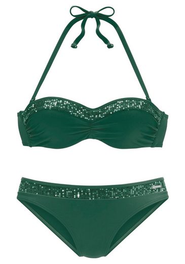 BRUNO BANANI Bügel-Bandeau-Bikini mit Pailletten mehr Angebote