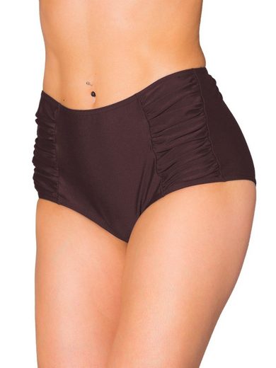 AQUARTI Bikini-Hose Aquarti Damen Bikinihose mit Hoher Taille und Raffung mehr Fabrikverkauf