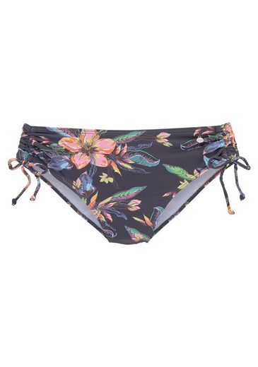 LASCANA Bikini-Hose Malia mit seitlicher Raffung mit tropischem Print mehr Exklusivangebot