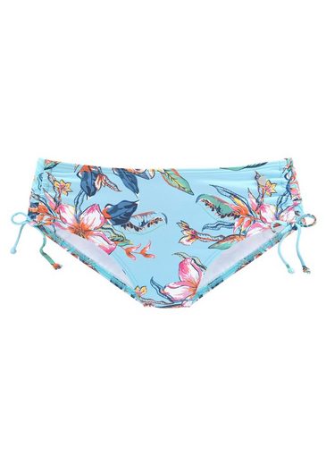 LASCANA Bikini-Hose Malia mit seitlicher Raffung mit tropischem Print mehr Preisnachlass