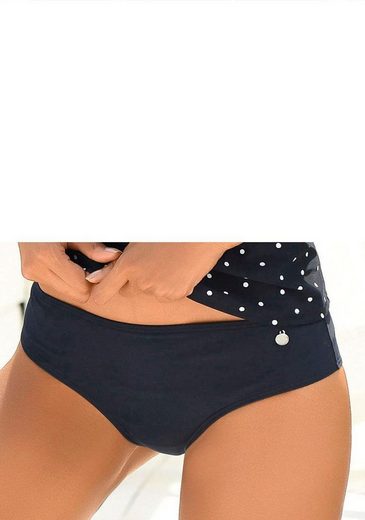 LASCANA Bikini-Hose Merilyn uni und bedruckt in klassischer Form mehr Weihnachtsangebot
