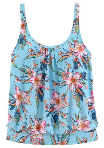 LASCANA Tankini-Top Malia mit lockerem Schnit und tropischem Print mehr Blitzverkäufe