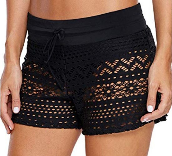 BADEKÖNIG Badeshorts Hotpants in Häkeloptik mit integrietem Badeslip mehr Osterangebot
