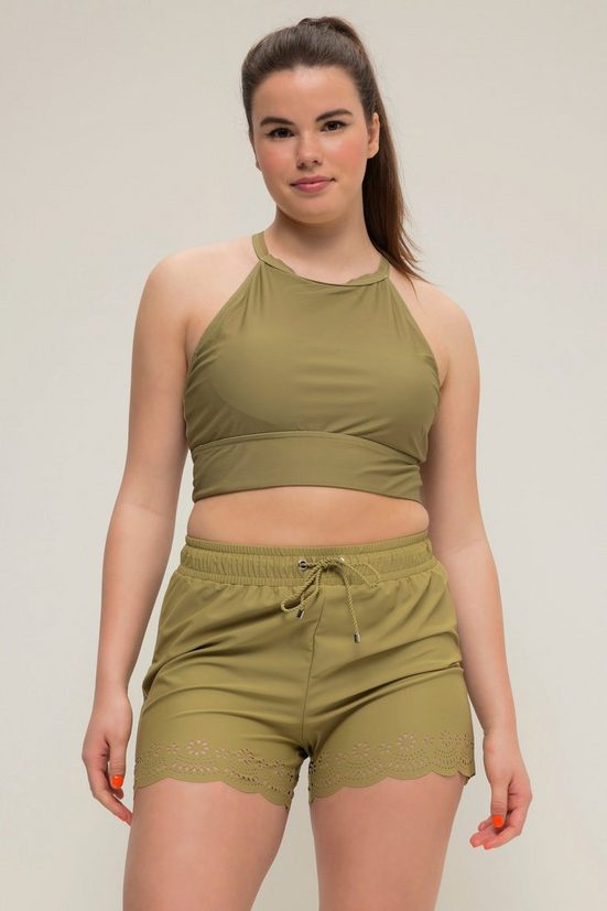 STUDIO UNTOLD Bikinislip Badeshorts weites Bein Lasercut-Saum Elastikbund mehr Jubiläumsangebot