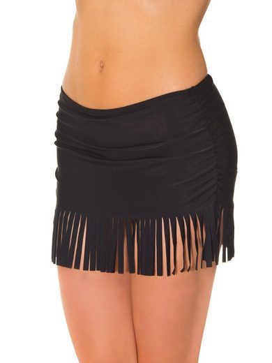 AQUARTI Bikini-Hose Aquarti Damen Bikinihose mit Rock Seitliche Raffung mehr Nur für heute