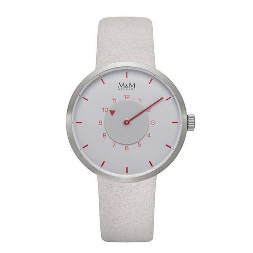 M&M Quarzuhr Armbanduhren Microfaser Vegan Line (1-tlg), Analoguhr rund, Designer Uhr, deutsche Manufaktur, inkl. edles Etui mehr Super Rabatt