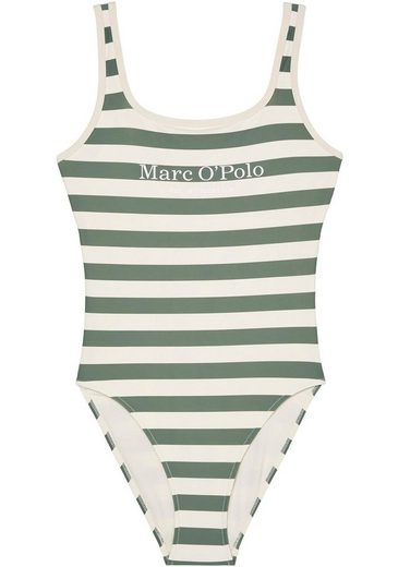 MARC O'POLO Badeanzug tiefer Rückenausschnitt, Logoschriftzug vorn mehr Flash Sale