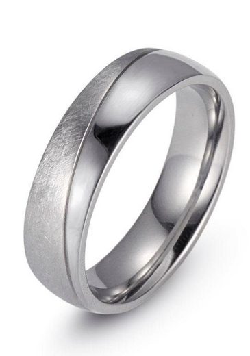 FIRETTI Trauring Schmuck Geschenk "LIEBE" mit Vertiefung, ca. 7,0mm breit mit Zirkonia (synth) mehr 50% Rabatt mit kostenlosem Versand