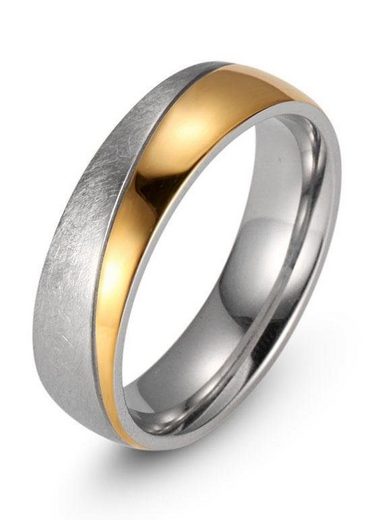 FIRETTI Trauring Schmuck Geschenk "LIEBE" mit Vertiefung, ca. 7,0mm breit mit Zirkonia (synth) mehr 50% Rabatt mit kostenlosem Versand