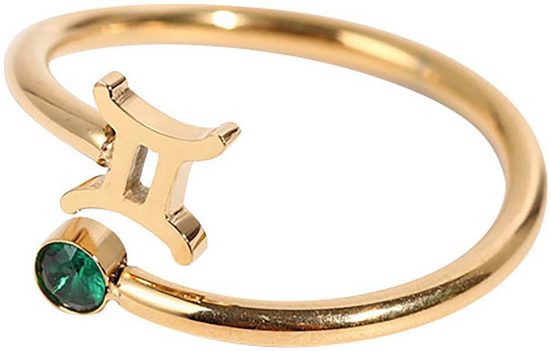 FIRETTI Fingerring Schmuck Geschenk Damenring Sternzeichen Made in Germany - mit Zirkonia (synth) mehr Limitierter Zeitrabatt