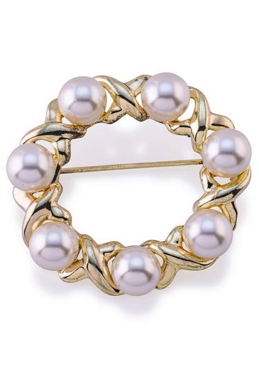 FIRETTI Brosche Schmuck Geschenk Ansteckschmuck Perlenbrosche mit Glasperle mehr Flash Sale