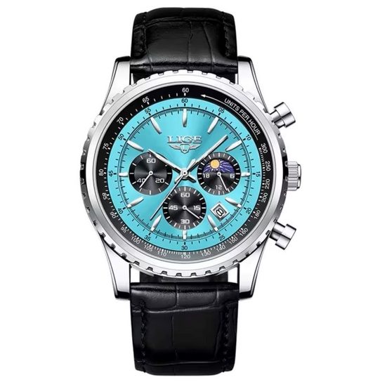 TIDY Quarzuhr LIGE Herren-Armbanduhr, modisch, Chrono Edelstahl, lässig, Sky Blue mehr Saisonale Angebote