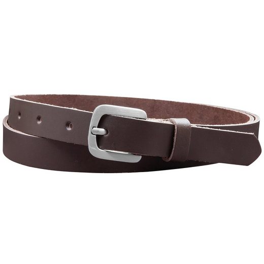 COLOGNEBELT Ledergürtel A5-SL Echt Leder Gürtel 2 cm Breit in Schwarz mit stilvoller Gürtelschließe, leger und modern mehr Schlussverkauf