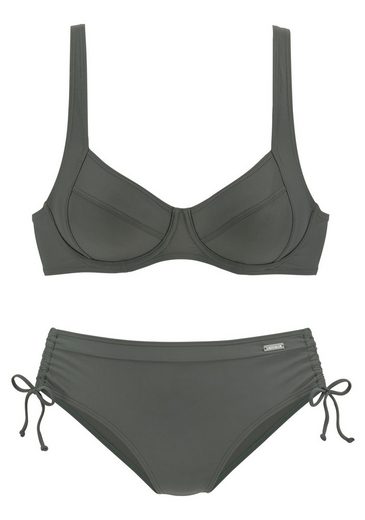 LASCANA Bügel-Bikini mit seitlich geraffter Bikinihose mehr Verkauf