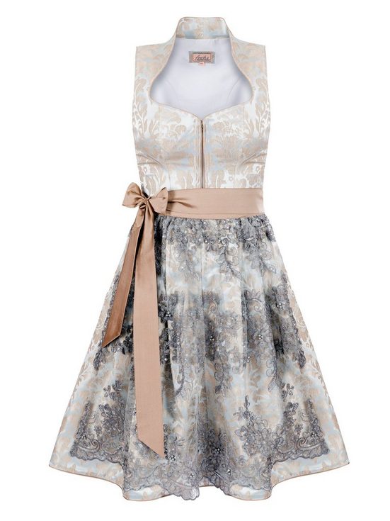 TRACHTEN24.DE Dirndl Midi Dirndl Susi beige (2-tlg) Rockteil 65cm mehr Riesige Rabatte