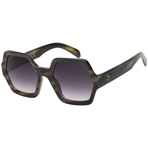 BEZLIT EYEWEAR Retrosonnenbrille Große Designer Damen Sonnenbrille (1-St) mit violett und braunen Linsen mehr Online