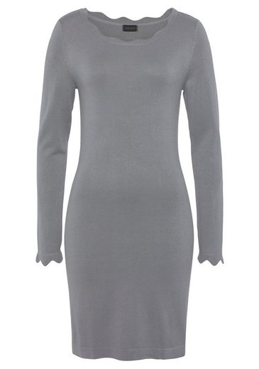 LAURA SCOTT Strickkleid mit femininer Wellenkante - NEUE FARBEN mehr 50% Rabatt mit kostenlosem Versand