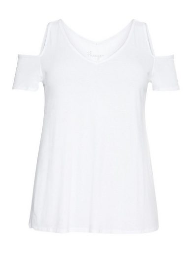 SHEEGO T-Shirt Große Größen mit V-Ausschnitt, im schulterfreien Look mehr Meist gekauft
